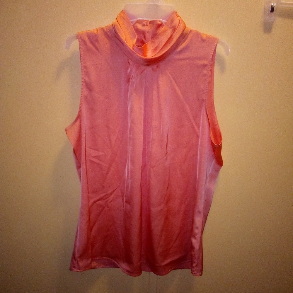 New York and Company stretch melon colored blouse